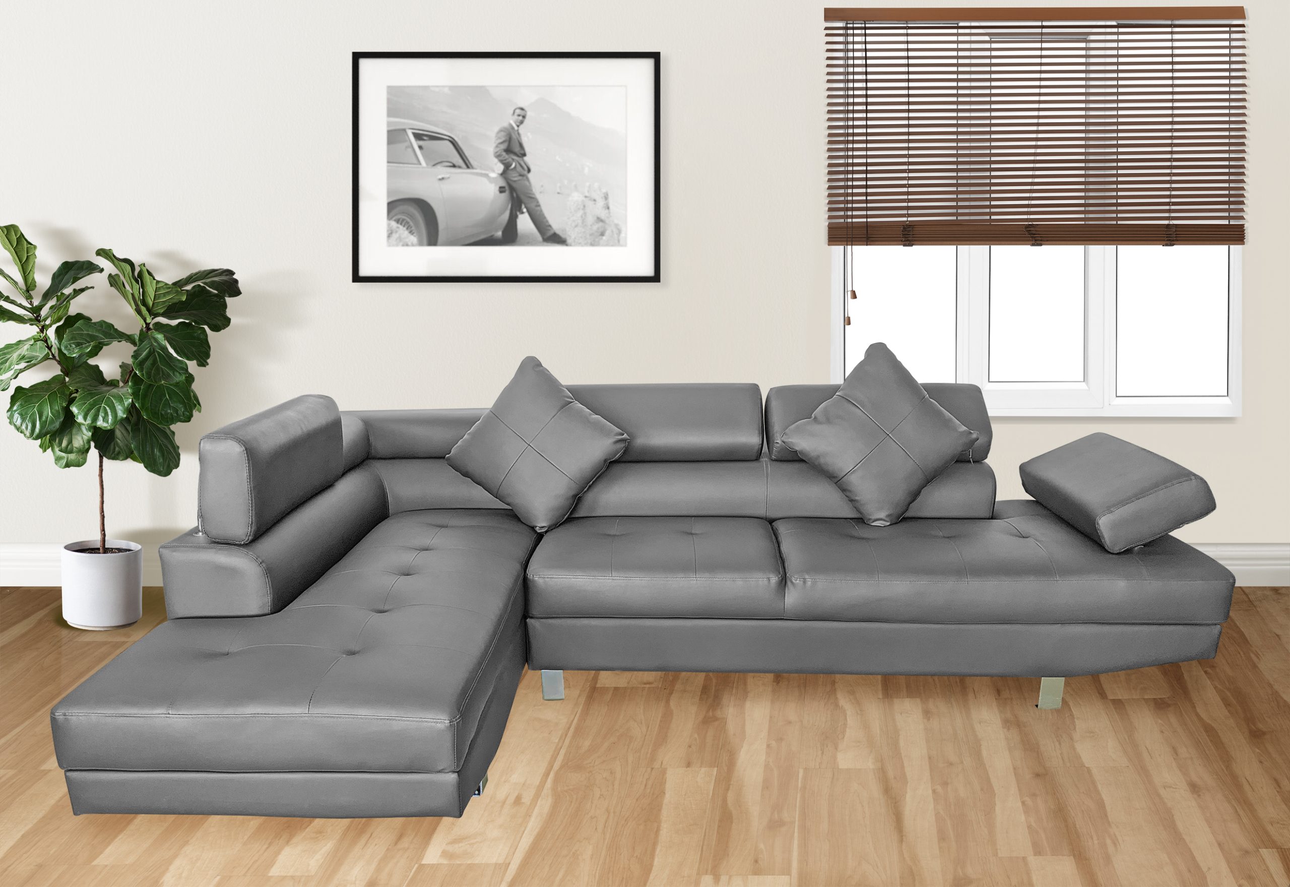 Scoop Sofa Synthetic Leather- 3 Seater — Homemaker Furniture Store