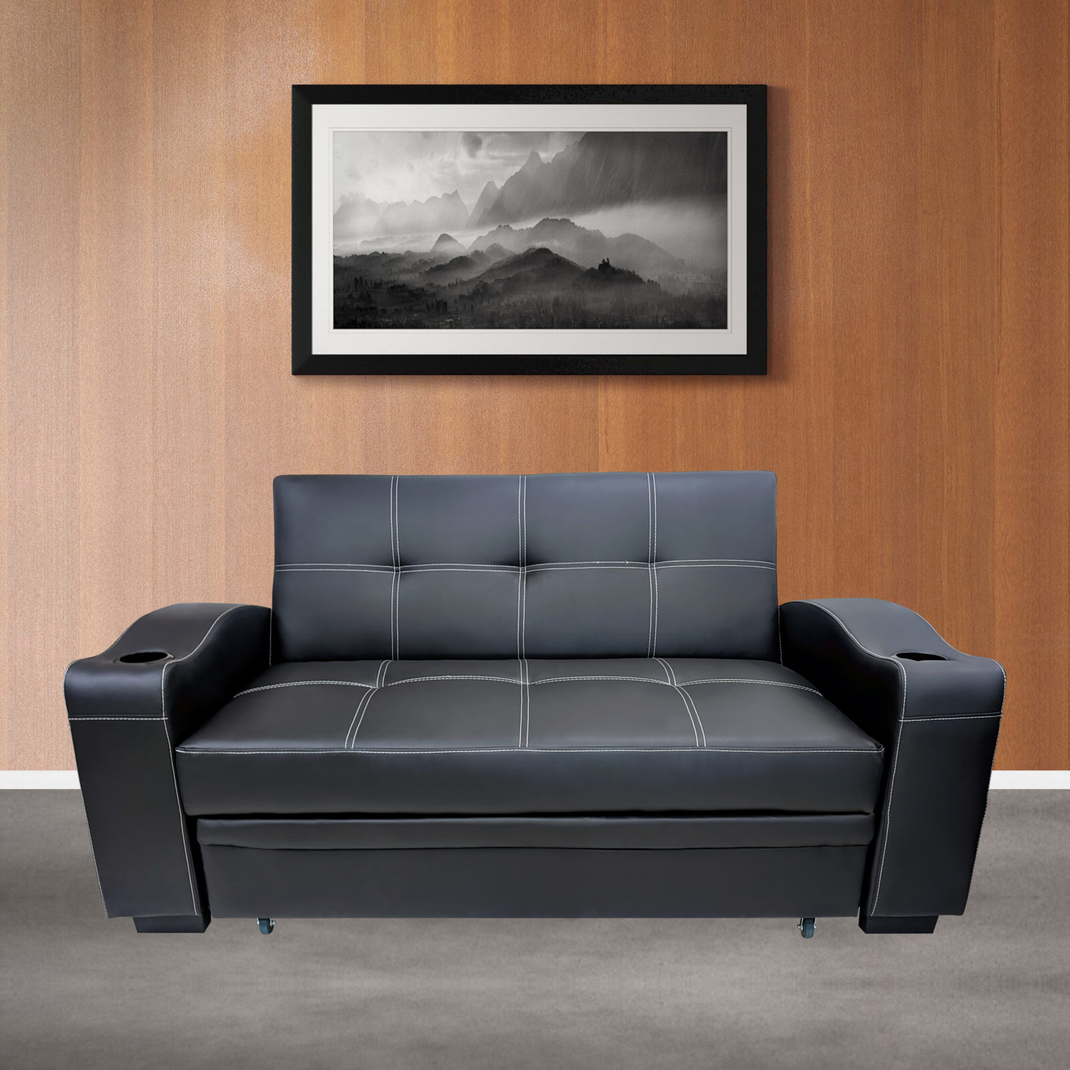Swing 2Seater Synthetic Leather Sofa Bed — Homemaker Furniture Store