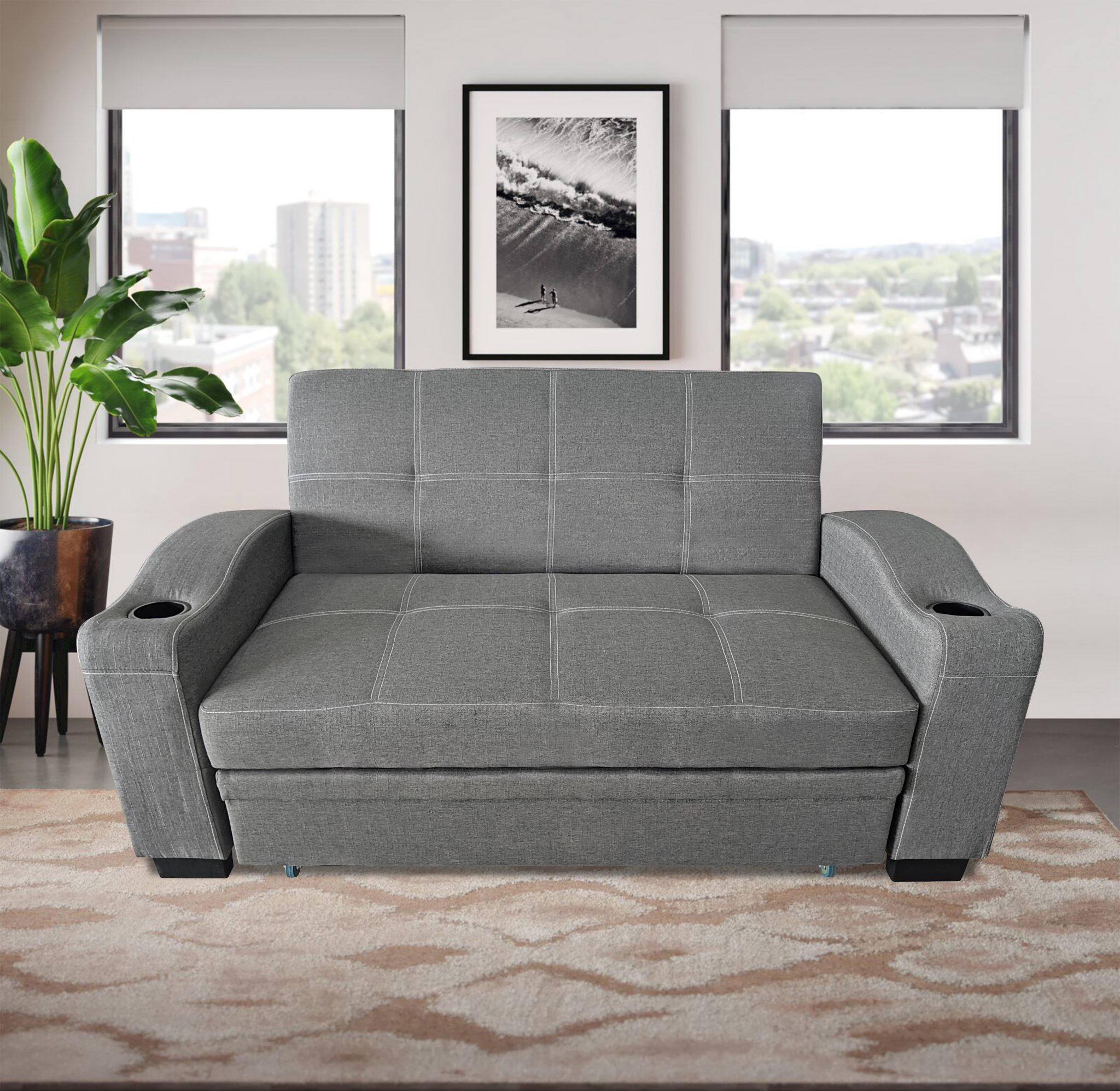 Swing 2Seater Fabric Sofa Bed — Homemaker Furniture Store
