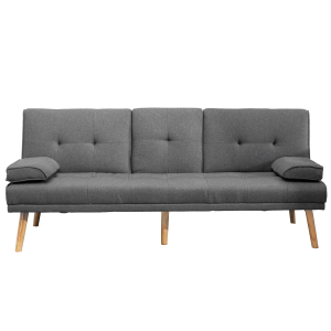 Mira Fabric 3-Seater Sofa bed with Cup Holders