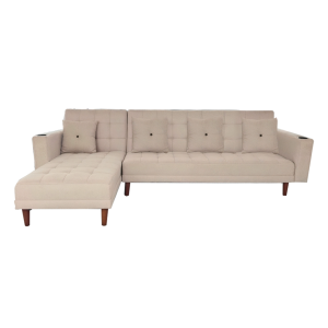 New Luxury Premium Fabric Sofa bed with Cup Holders