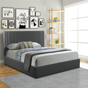 Royal Upholstered Bed Frame with Curved Headboard