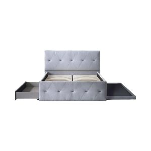 Colorado Queen Bedframe with Pull-Out Bed & Drawer Storage
