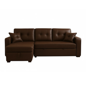 New Aspen Premium Synthetic Leather Sofabed with Cup Holders & Storage